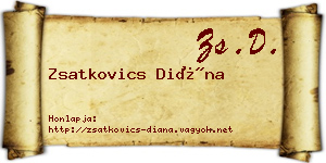 Zsatkovics Diána névjegykártya