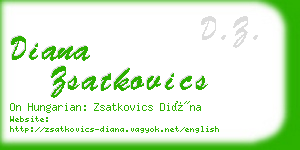 diana zsatkovics business card
